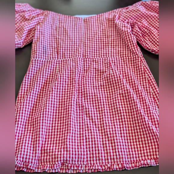 Vici Rosie Gingham Off The Shoulder Mini - Picture 8 of 16